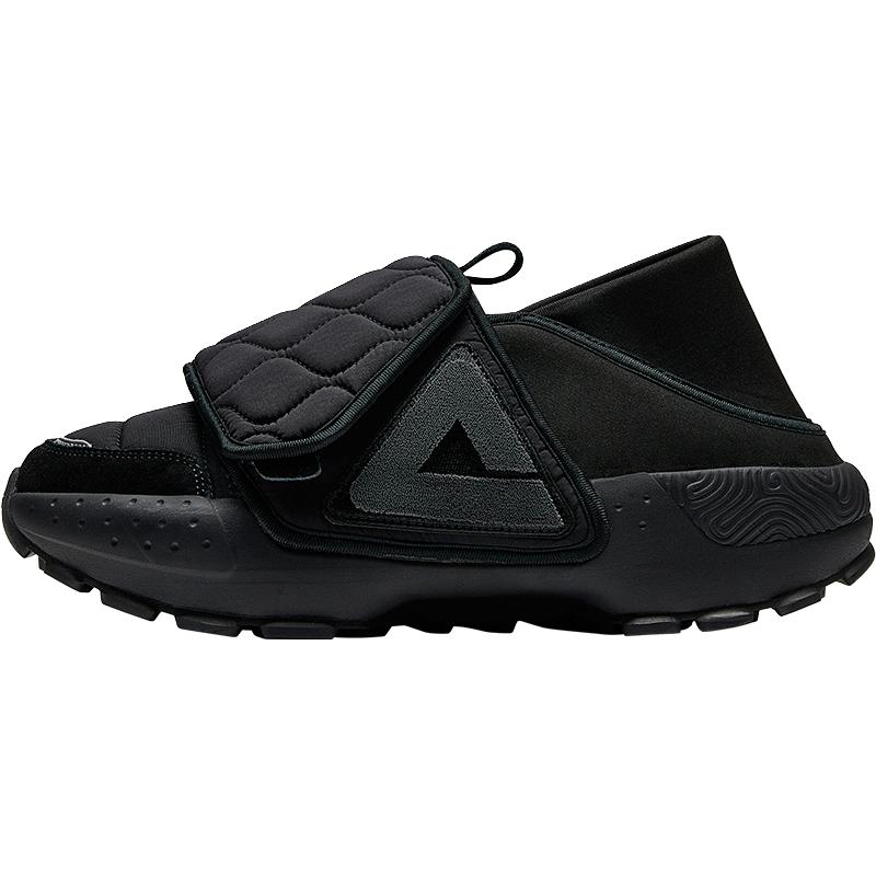 匹克态极大三角面包鞋男鞋女鞋官网24秋季一脚蹬棉拖鞋休闲鞋 全黑(男款） 40