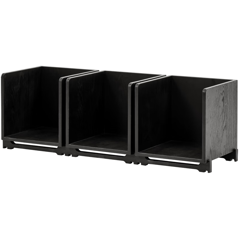 NORHOR北欧表情日式中古侘寂风/CHAN方格单元组合储物柜/自由格子书架 本色三格单元1.18m8月下