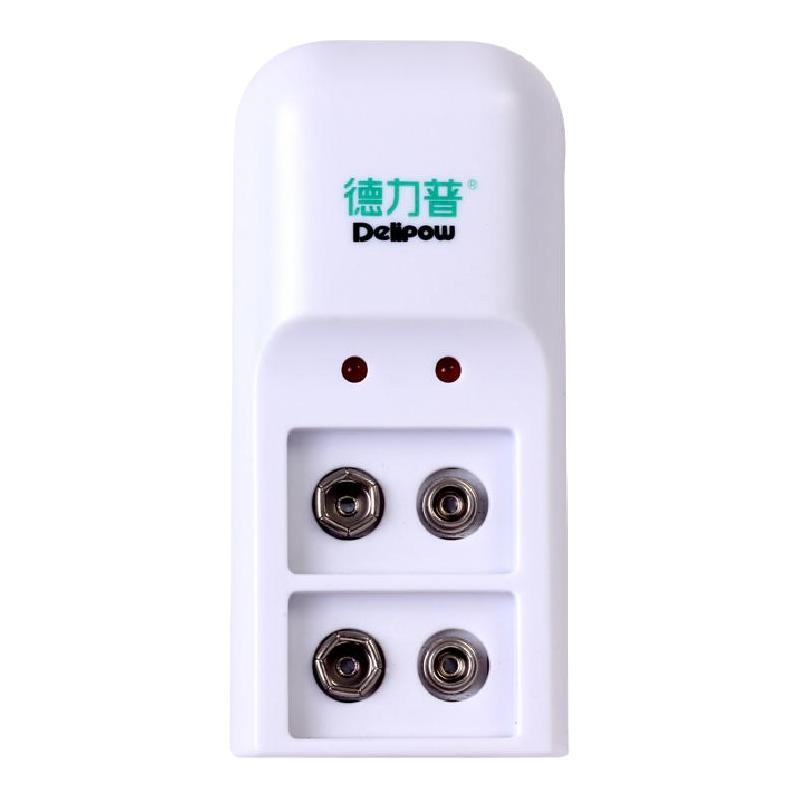 德力普 9V电池充电器 9V充电电池充电器双充 九伏电池充电器 009