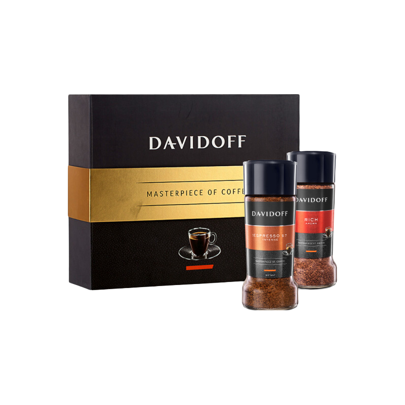 DAVIDOFF 大卫杜夫 精选速溶咖啡礼盒装 2口味 100g*2罐（ESPRESSO 57+Fine Aroma）