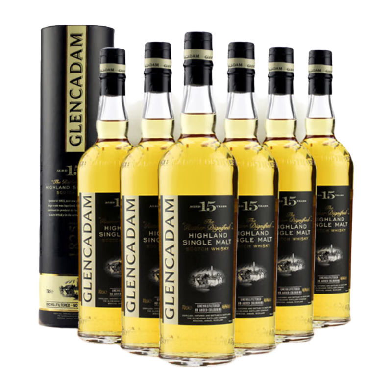 Glencadam格兰卡登15年Glencadam苏格兰单一麦芽威士忌洋酒礼礼物700ml*6瓶 700ml*6瓶