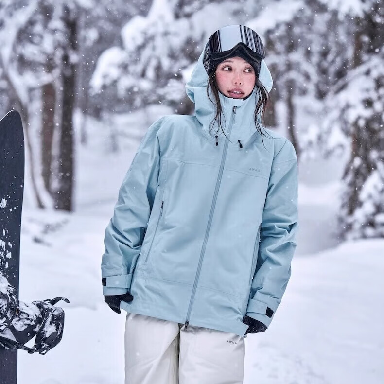 AWKA单板滑雪服女2025男士专业3L防水雪地防雪外套上衣秋冬季 宝宝蓝 WT49 M