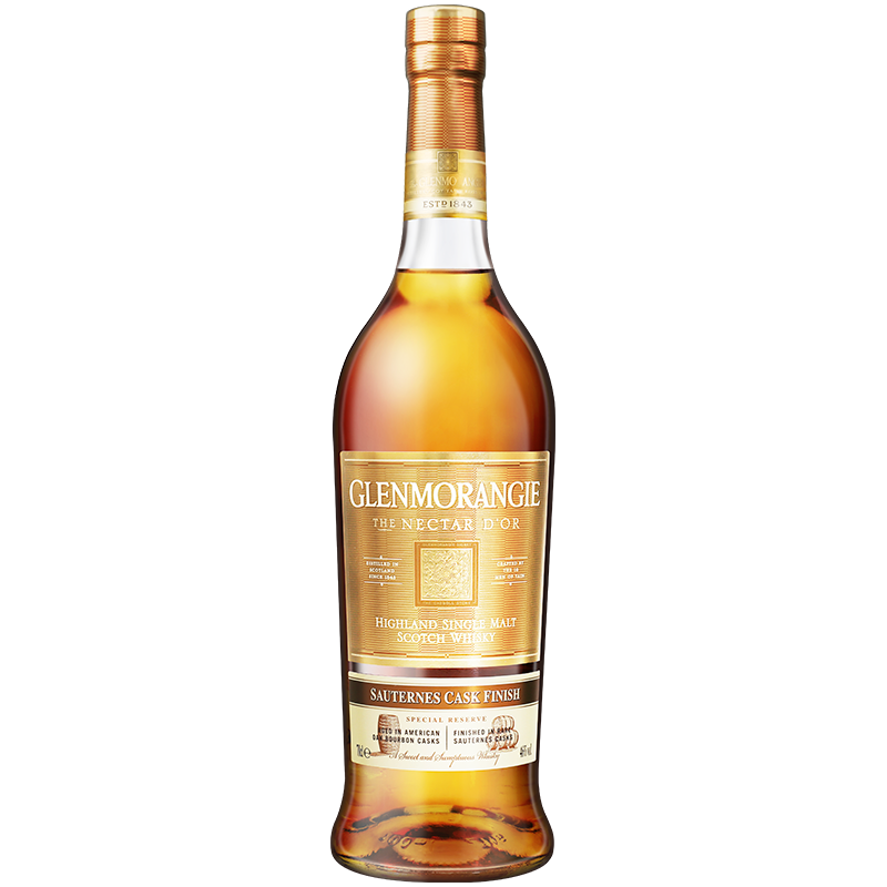 GLENMORANGIE 格兰杰 洋酒苏格兰高地单一麦芽威士忌英国原装进口 苏玳桶12年