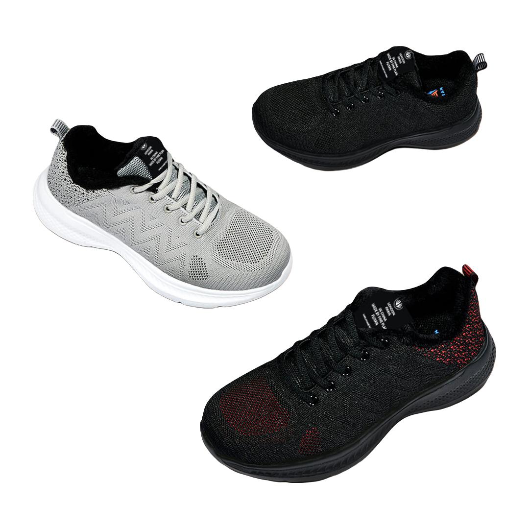 良计 高弹轻质休闲健步鞋 39 黑色镂空网-215