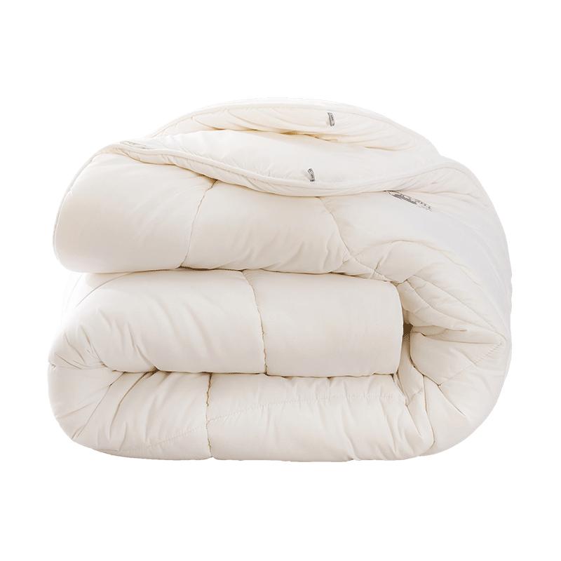 乐蜗家纺LOVO罗莱生活 倍暖抗菌100%澳大利亚羊毛加厚冬被子200*230cm白色 100%澳毛A类抗菌防螨 1.5m床/1.8m床200*230cm