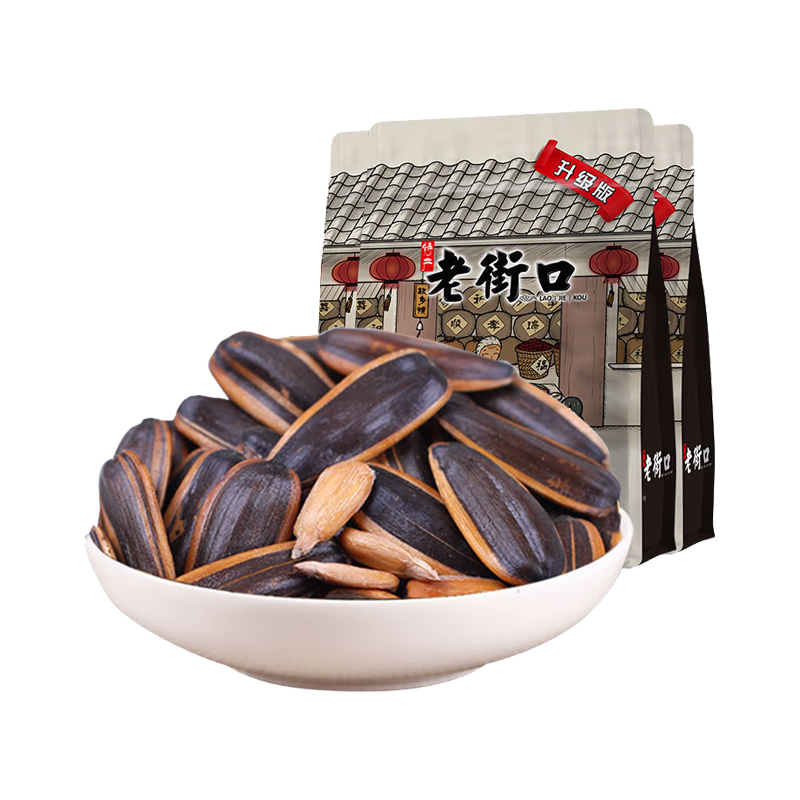 老街口 坚果炒货焦糖瓜子408g多规格可选 焦糖/山核桃各一袋