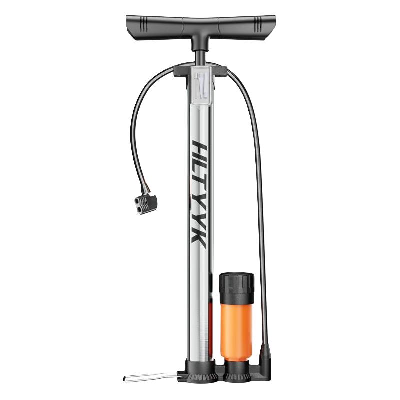 哈雷廷 打气筒自行车家用不锈钢高压泵电动电瓶车汽车便携气管子篮球通用