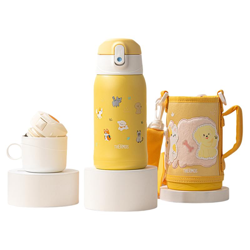 膳魔师儿童双盖保温吸管杯婴儿学饮杯550ml