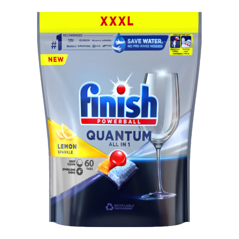 finish凝珠亮碟洗碗凝珠三合一洗碗块洗碗机洗涤剂多效合一洗碗珠洗碗球 55颗 2袋 深层清洁洗碗凝珠 客服有惊喜