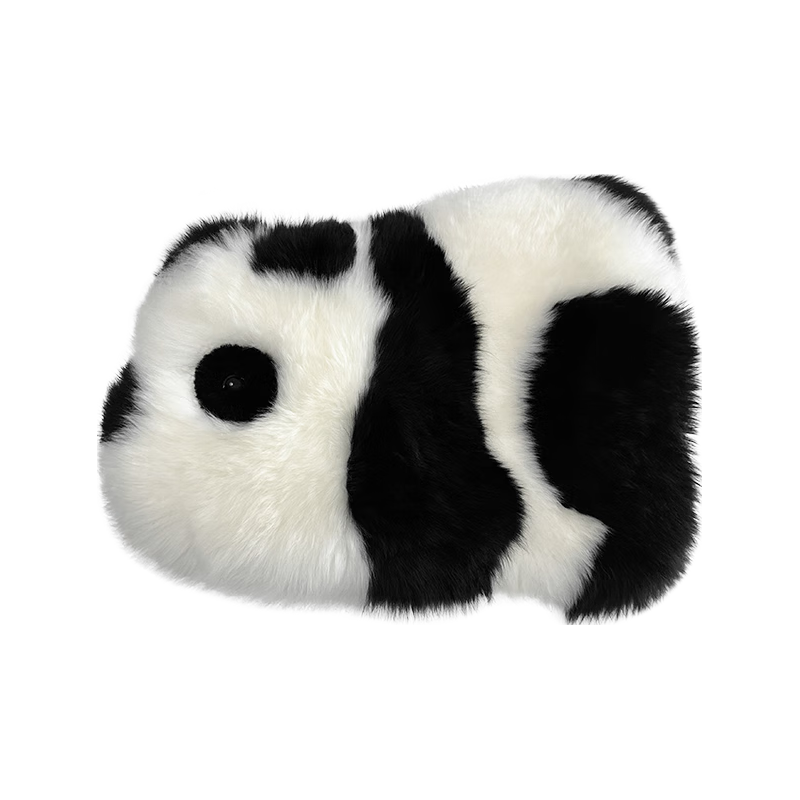 AusGolden澳洲羊毛皮M系列斑布熊猫坐垫地垫办公椅垫舒适沙发坐垫靠垫 斑布熊猫（澳洲羊毛）