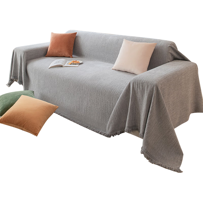 京东京造 超耐沙发巾盖布沙发罩全盖防滑直排沙发坐垫厚沙发毯 180*340cm 