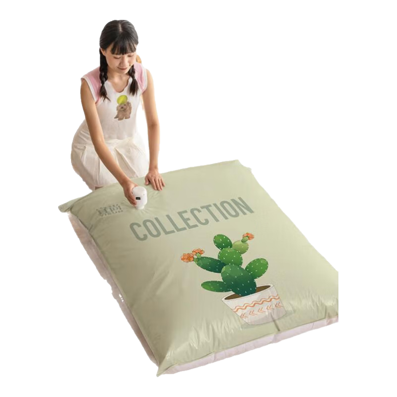 太力宜尚真空压缩袋免抽气真空收纳袋衣服大号衣物棉被加厚立体整理袋 宜尚【80*100】10个装+1电泵