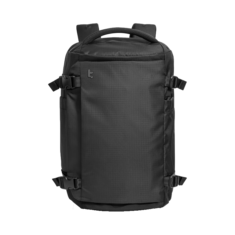 tomtoc大容量旅行包双肩包轻量化背包轻便休闲防泼水旅游出差随行仓T66 速黑 28L｜适合2～3天轻量化出行