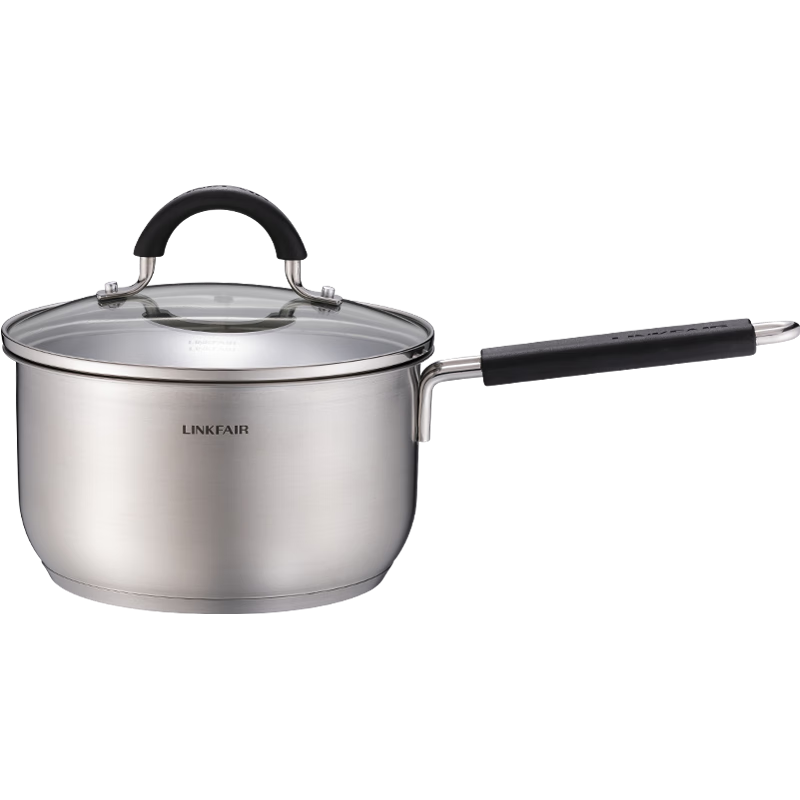 LINKFAIR 凌丰 不锈钢小奶锅不 18cm  304不锈钢