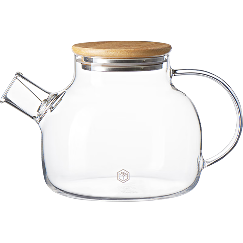 京东京造 高硼硅耐热防爆泡茶壶 电陶炉加热大容量玻璃花果茶壶凉水壶1.2L