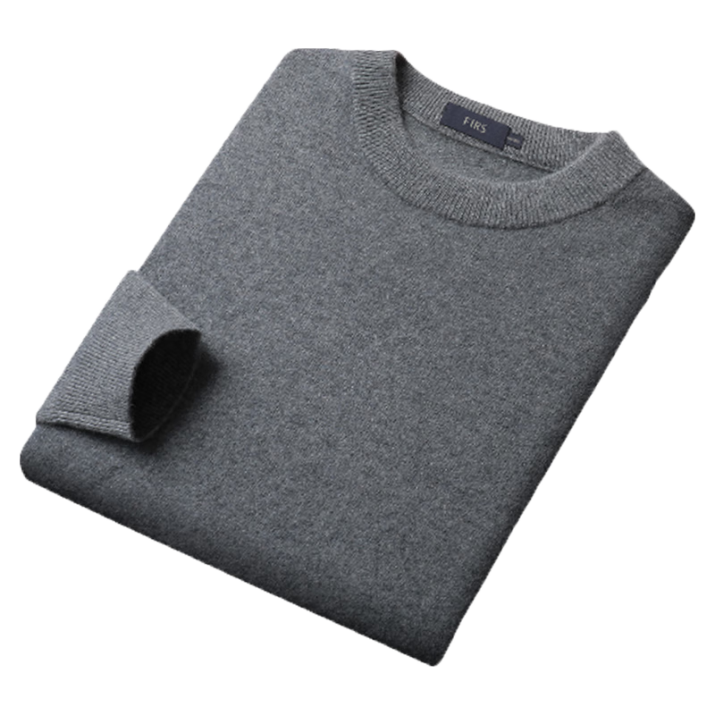 杉杉羊绒衫男冬季圆领保暖不掉色抗起球软糯亲肤100%山羊绒毛衣打底衫