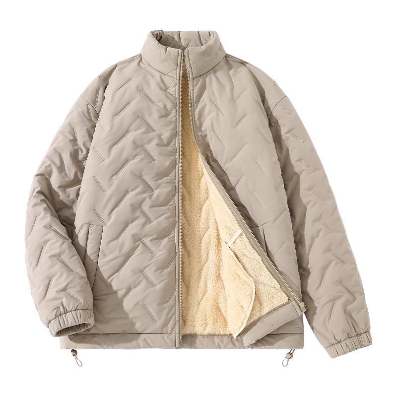 班尼路棉服男款秋冬季加绒保暖立领棉衣外套摇粒绒内搭开衫卫衣男