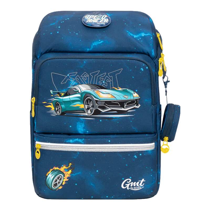 Gmt for kids书包小男女儿童超轻减负护脊书包大容量双肩包背包1-3-4年级 【 23L容量】1-4年级-极光飞车