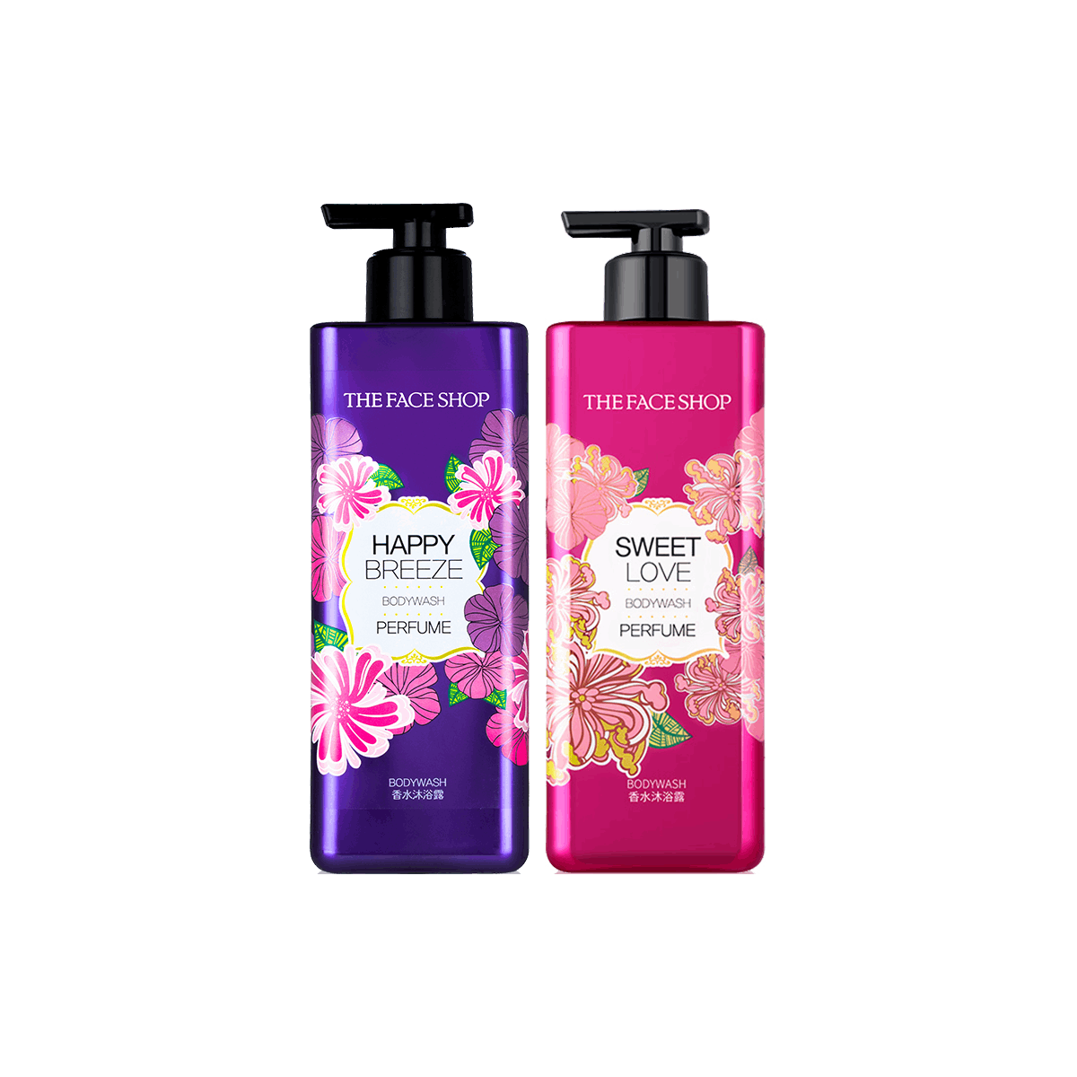 菲诗小铺邂逅爱恋香水沐浴露女持久留香男保湿花香氛沐浴乳液身体 沐浴露500ml*2+洁面膏30ml*2（收藏商品,及时获取促销信息 ）