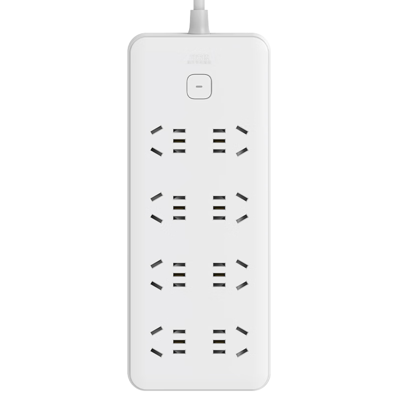 可来博新国标扩展插座/插排/接线板/插线板/排插/拖线板/插板桌面办公家用独立分控总控带开关 【总控】8位国标五孔全长1.8米