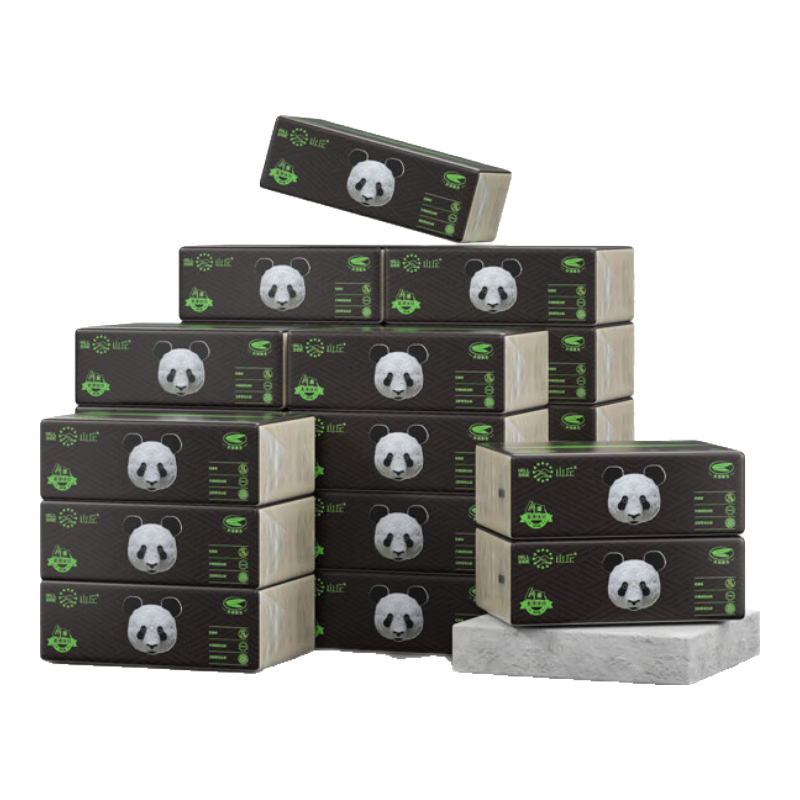 HILLSIDE 山丘 软抽纯竹浆卫生纸24包