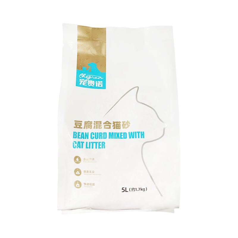 宠贵诺 混合豆腐猫砂膨润土砂1.7kg1.5mm除臭无尘10/20公斤5L