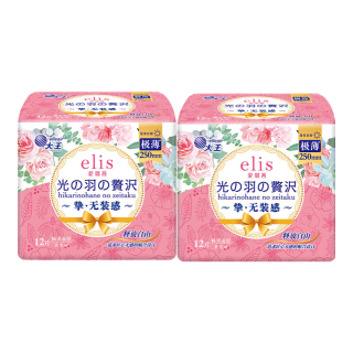 elis 大王卫生巾光羽日用夜用全周期套装极薄无感姨妈巾 光羽*2包 250mm 24片