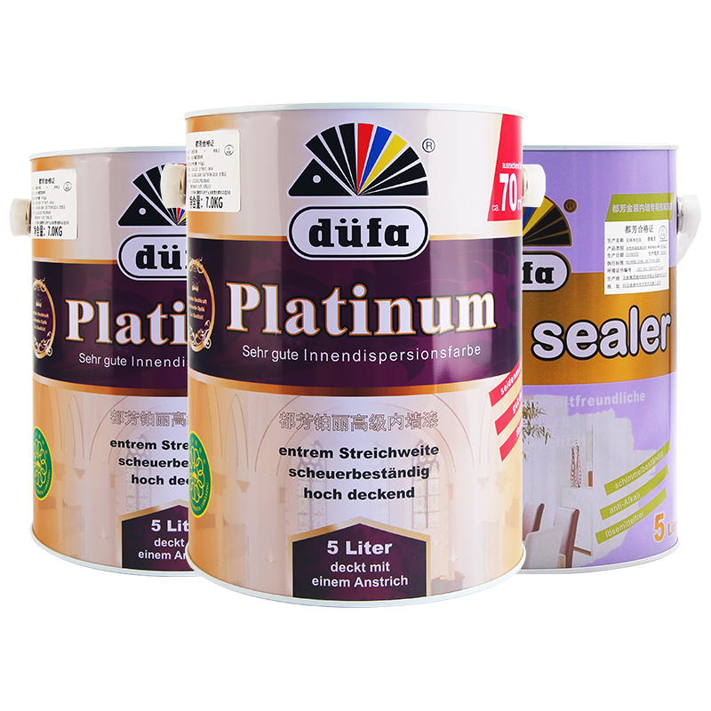 düfa 都芳 DUFA）都芳漆铂丽高级乳胶漆油漆涂料家用水性环保墙漆内墙面漆15L套装