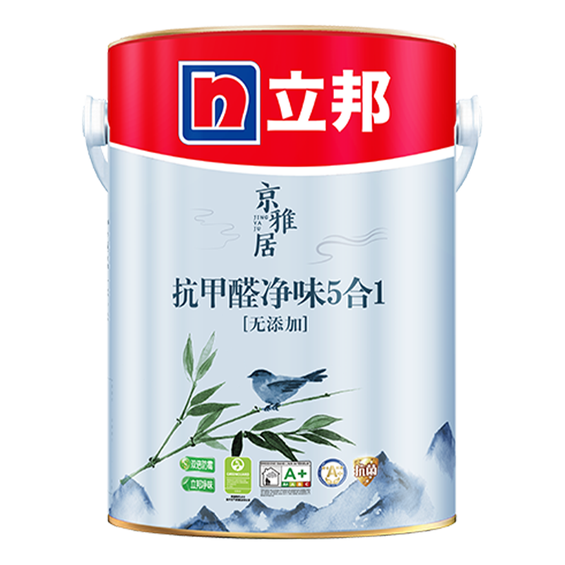 立邦 京雅居系列 抗甲醛净味5合1面漆 白色 1L