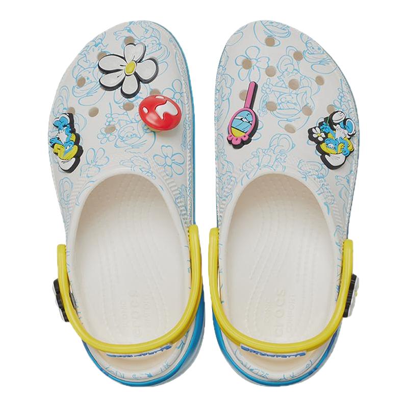  crocs/卡骆驰 蓝精灵云朵洞洞鞋