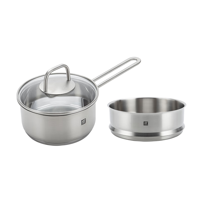 ZWILLING 双立人 京东双立人 不锈钢奶锅+蒸笼2件套