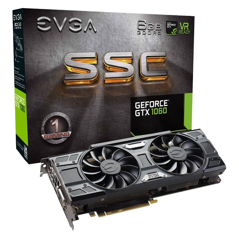  EVGA GTX 1060 6G SSC GAMING ACX 3.0 高性能 显卡  6GB