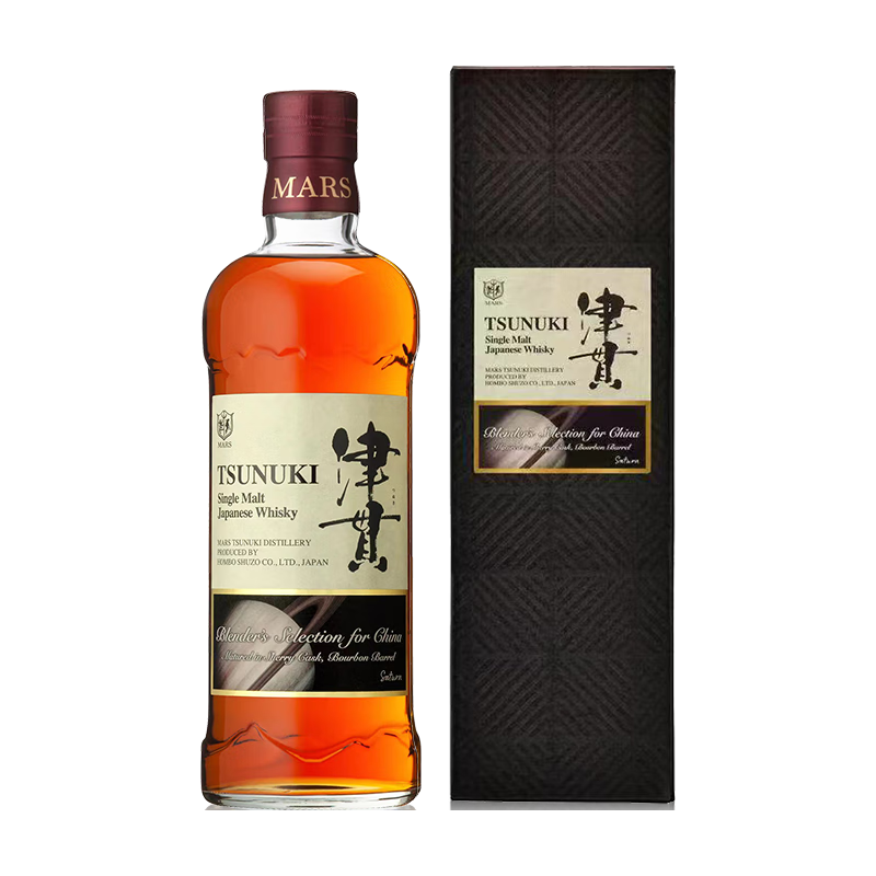 本坊酒造日本威士忌 MARS 津贯 鹿儿岛 星之滴 威士忌 700mL 进口洋酒 津贯土星版单一麦芽威士忌