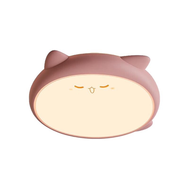 雷士 NVC   Lighting ） LED儿童房吸顶灯RA95高显色卧室灯创意可爱萌宠灯具房间卡通简约 【RA95显指】龙猫-粉 36W三段