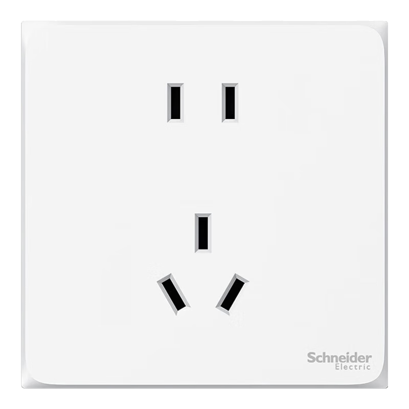 施耐德电气 皓呈系列 86型插座 正五孔 白色