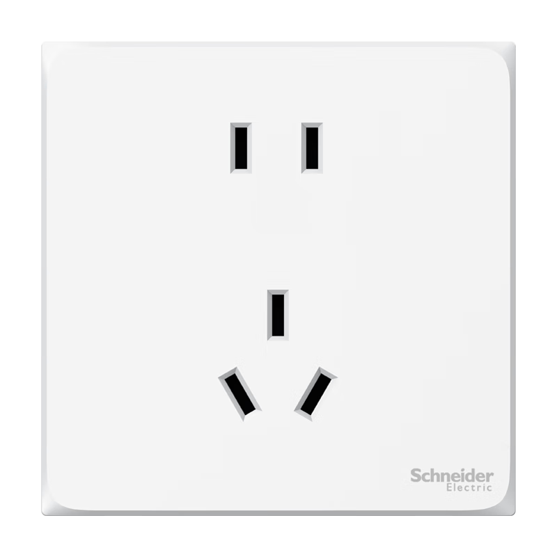 施耐德电气 开关插座面板新国标 正五孔十支装