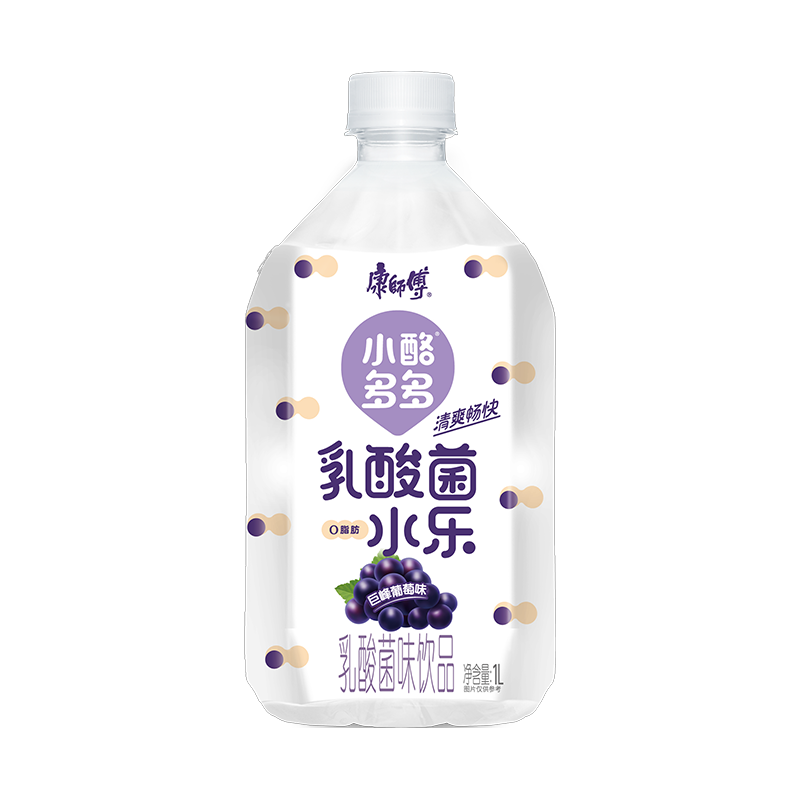 康师傅 小酪多多乳酸菌风味饮料巨峰葡萄果味饮料1L*12瓶整箱2种口味 小酪多多原味1L*12瓶