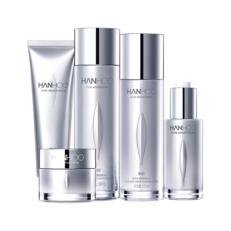 Hanhoo 韩后 臻萃透白淡斑水乳套装 化妆品护肤品套装 护肤礼盒5件套