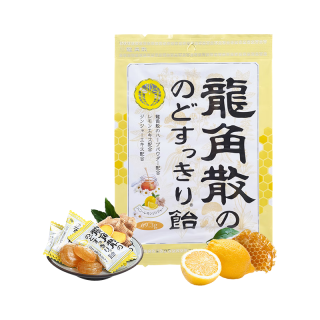 龍角散 龙角散润喉糖蜂蜜柠檬姜汁味69.3g