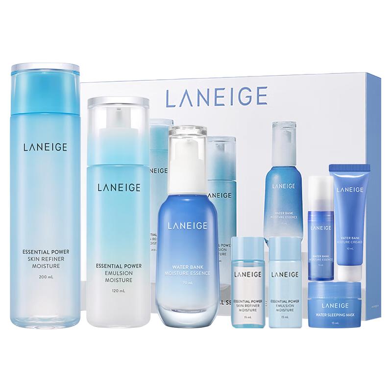 LANEIGE 兰芝 护肤套装 (水库凝肌爽肤水滋润型200ml+保湿乳滋润型120ml+新水库保湿精华液滋润型70ml)