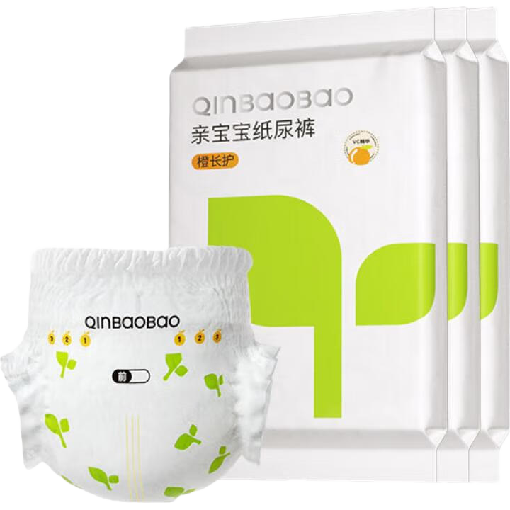 【U先】亲宝宝橙长护尿不湿婴儿 拉拉裤 XL 6片