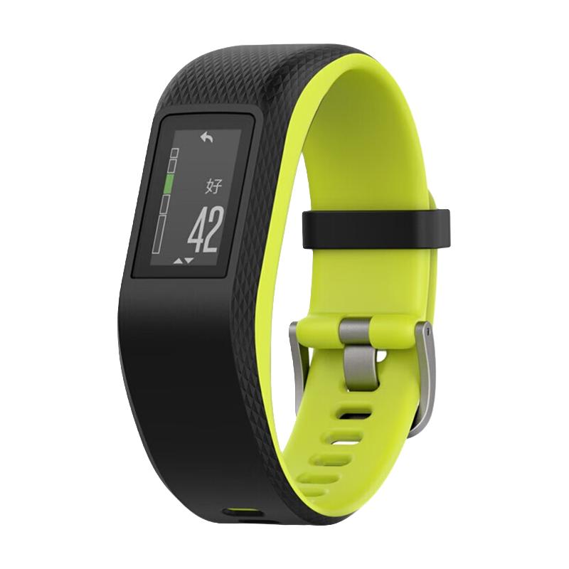 佳明（GARMIN）GPS智能运动手环 vivosport 绿色大号手环 心率男女跑步手环 防水触摸久坐提醒运动健康手环