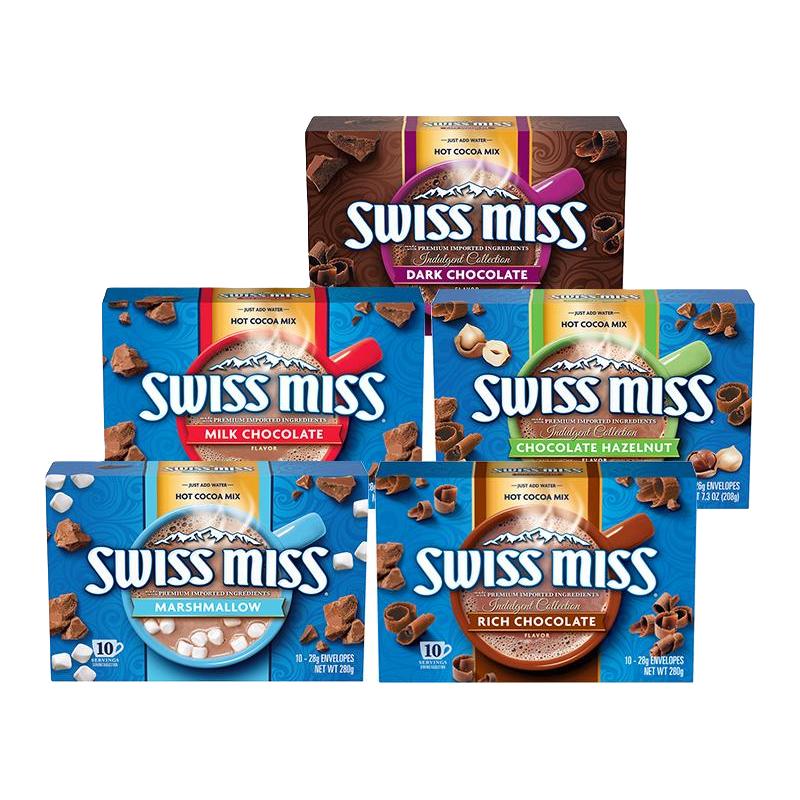美怡可（SwissMiss）可可粉 巧克力冲饮粉  独立小包装 美国进口 特浓味280g（内含10包）