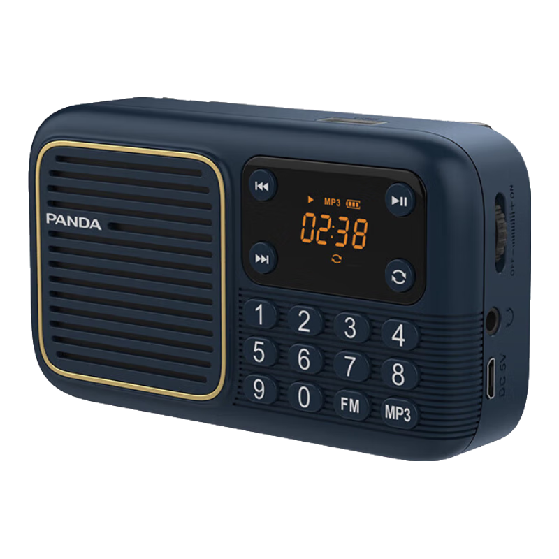 熊猫（panda）S4收音机老人FM调频广播便携式充电插卡U盘听歌听戏无损音乐播放器
