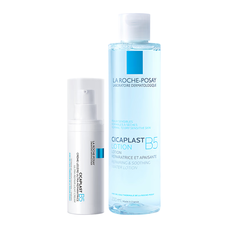 LA ROCHE-POSAY理肤泉B5水乳两件套装(B5水+B5绷带霜) 补水保湿维稳多效修复护肤品男女 B5水+绷带霜 40ml 