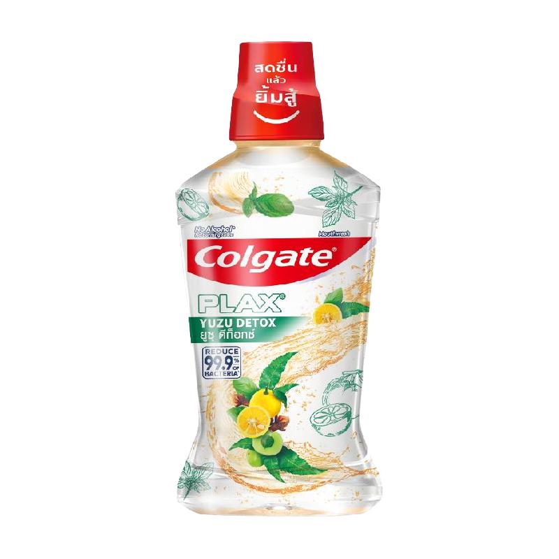 Colgate高露洁清爽柚子味漱口水清新口气0酒精500ml*1瓶温和杀菌除口臭