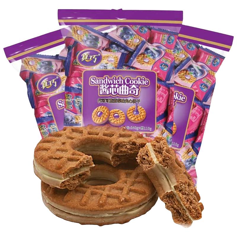 真巧 酱心曲奇饼干 巧克力味 350g