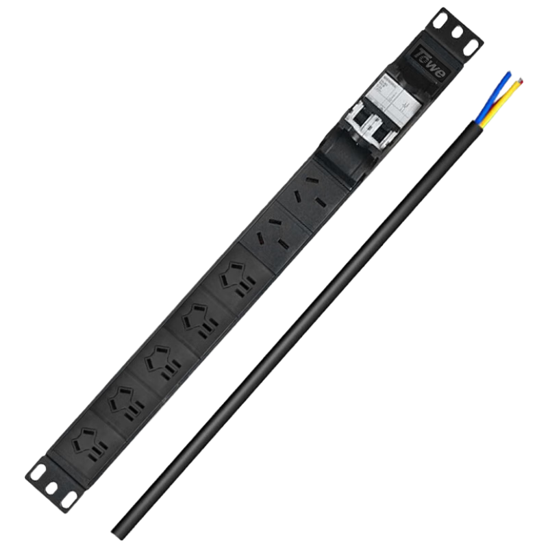 同为（TOWE）EN32/G711C 8000W大功率7位PDU机柜电源插座 32A自配输入头 5位10A+2位16A国标孔 西门子空开