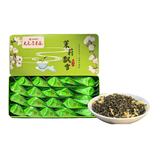 元长厚茉莉飘雪特级浓香型茉莉花茶叶新茶绿茶茶叶中华老字号 茉莉飘雪100g