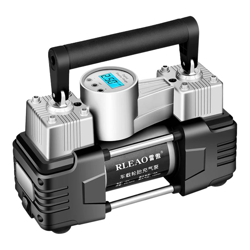 RLEAO 雷傲 车载充气泵双缸高压便携式轿车轮胎家车用打气泵筒电动汽车